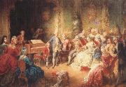 antonin dvorak the young mozart being presented by joseph ii to his wife, the empress maria theresa oil painting artist